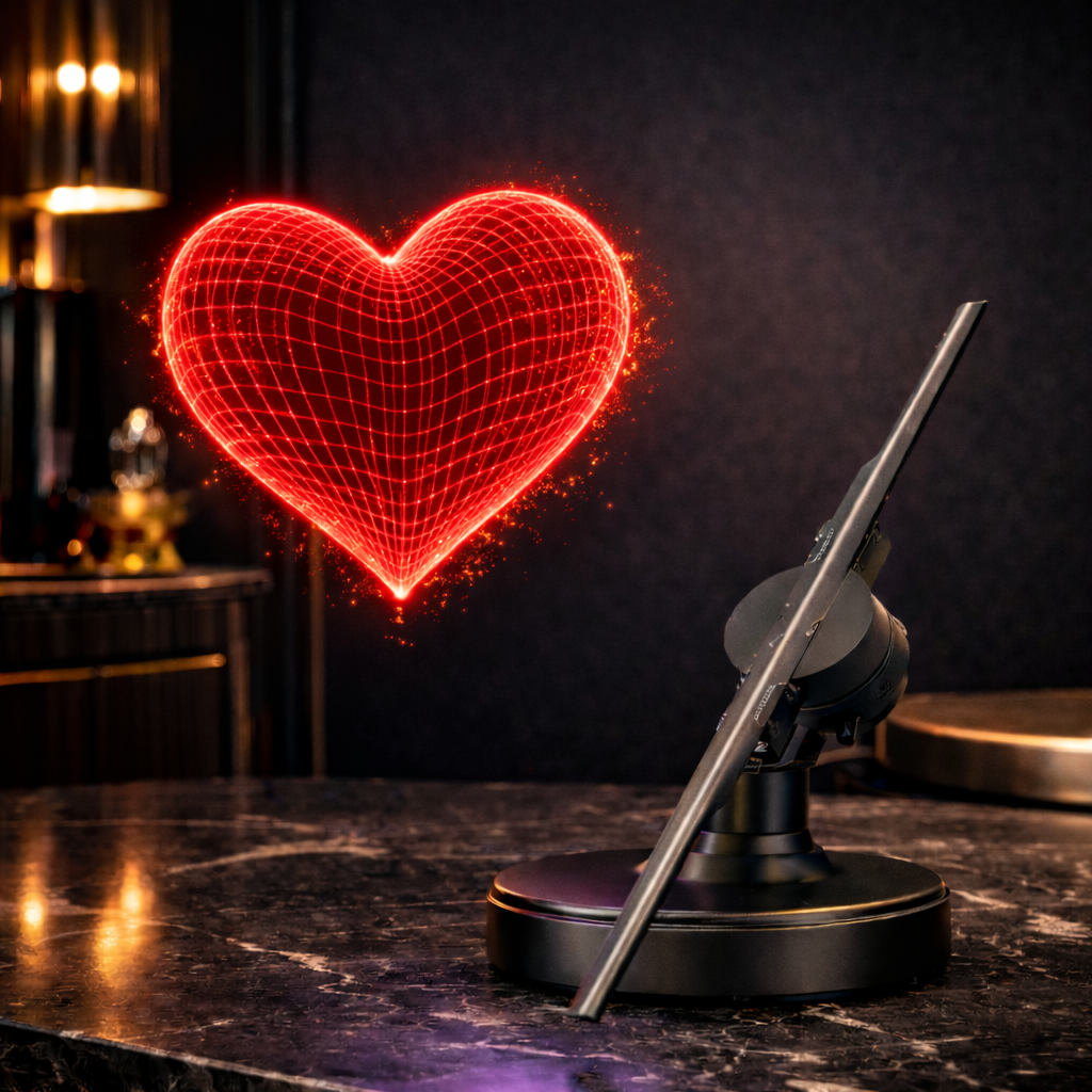 Projektor Hologramowy LED 3D WiFi — Efekt Hologramu w Powietrzu | PROTIVO™