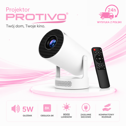 PROTIVO™ Smart Projektor 8K | Kino Domowe w Każdym Pomieszczeniu